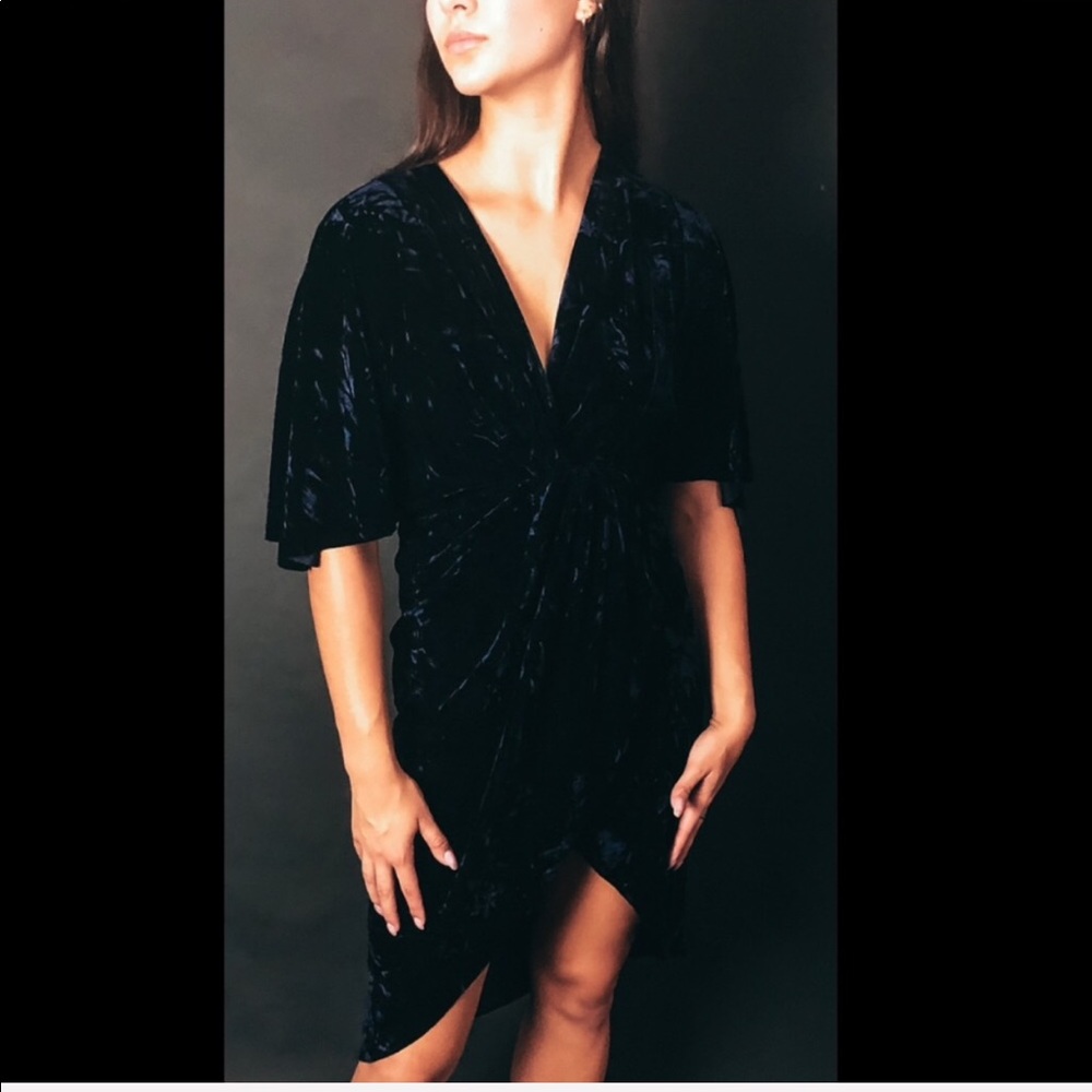 The Midnight Blue Velvet Dress